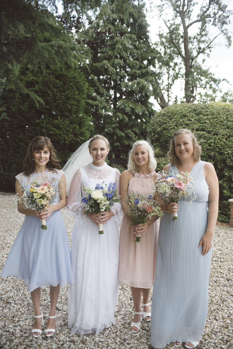 Pastel Blue Pink ASOS Bridesmaid Dresses Quirky DIY House Party Wedding http://www.petecranston.com/