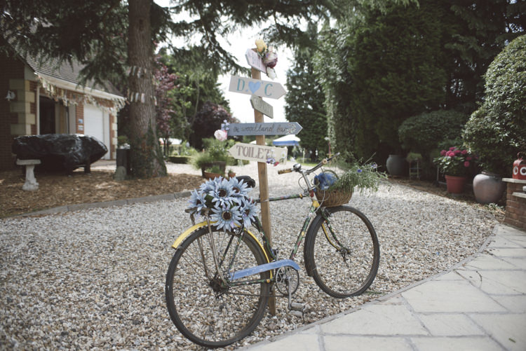 Bicycle Flowers Decor Sign Quirky DIY House Party Wedding http://www.petecranston.com/
