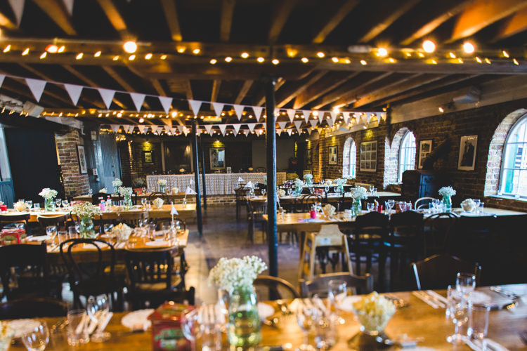 East Quay Whistable Fairy Lights Bunting Stylish Eclectic Fun Seaside Wedding http://www.livvy-hukins.co.uk/