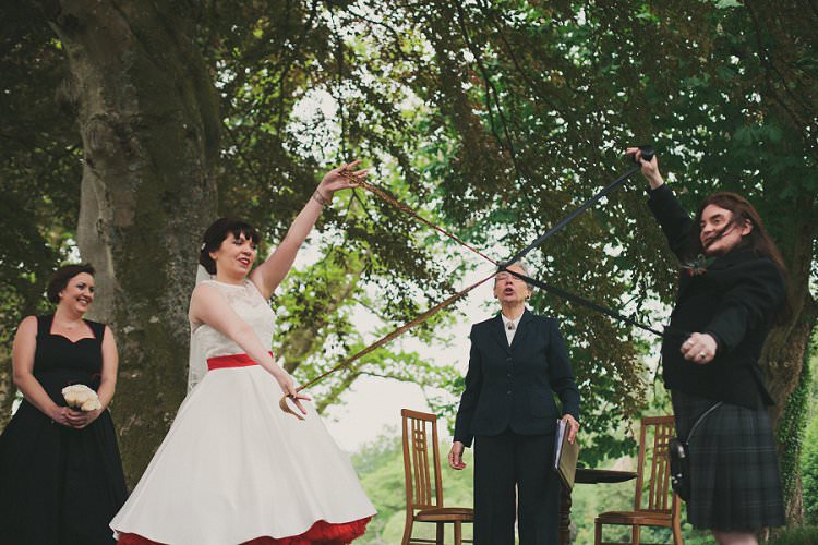 Outdoor Ceremony Scotland Quirky Alternative Lochside Wedding http://www.maureendupreez.com/