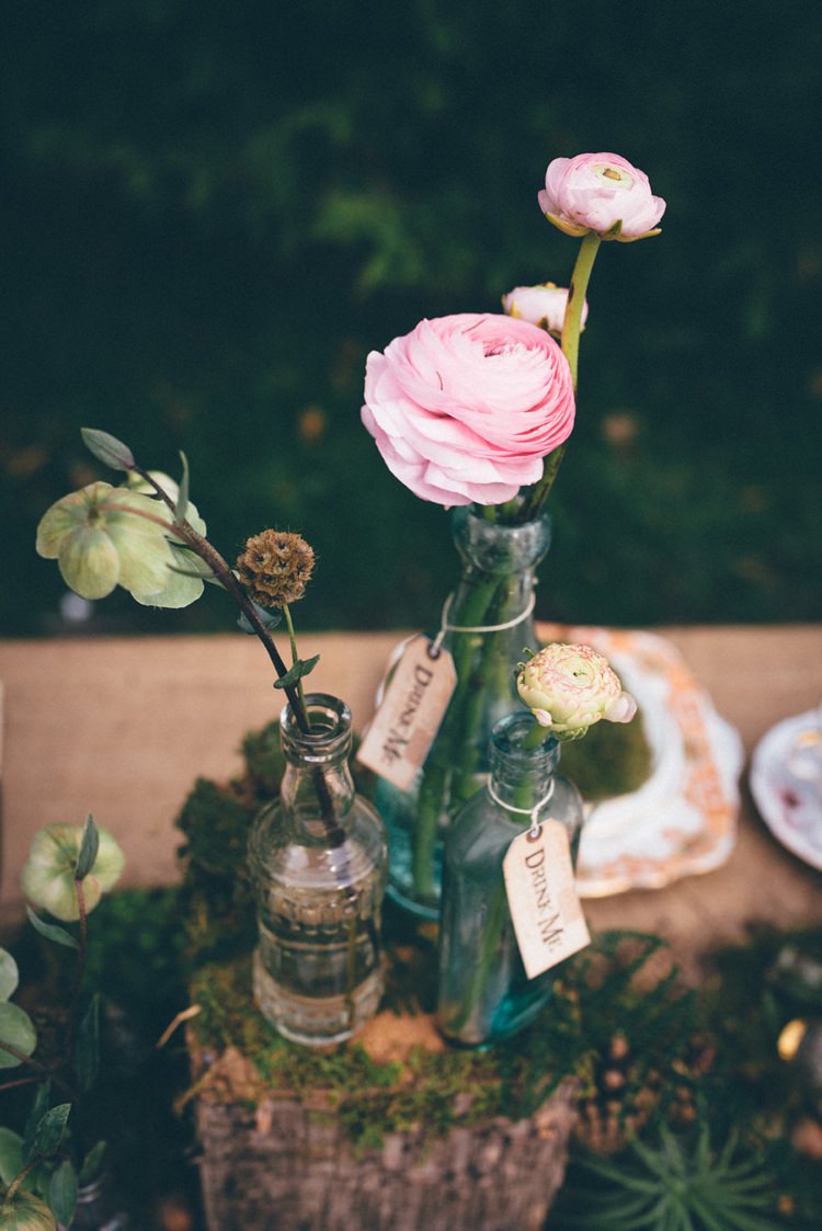 Bottles Flowers Tables Rustic Moss Decor Hessian Burlap Natural Festival Tipi Wedding Ideas http://www.katemccarthyphotography.co.uk/