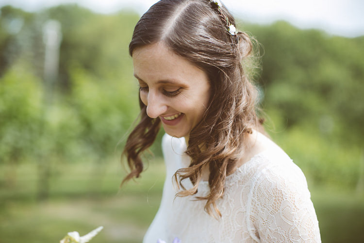 Hair Curls Waves Bride Bridal Romantic Rustic Pastel Vineyard Wedding Massachusetts http://www.wonder-bliss.com/