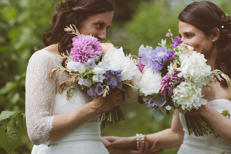 Bouquets Pink White Blue Peonies Peony Bride Bridal Romantic Rustic Pastel Vineyard Wedding Massachusetts http://www.wonder-bliss.com/