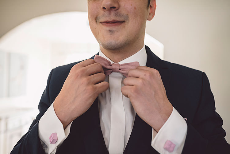 Bow Tie Groom Romantic Pretty Pink Wedding http://marcsmithphotography.com/