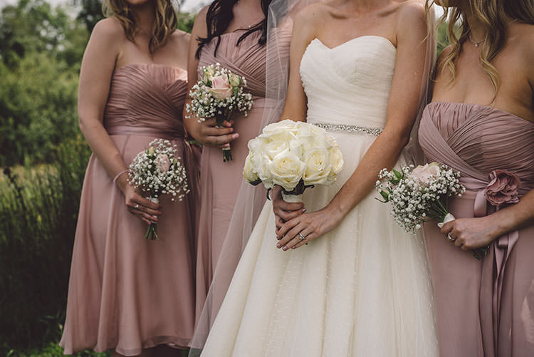 Dusky Bridesmaid Dresses Bouquets White Romantic Pretty Pink Wedding http://marcsmithphotography.com/