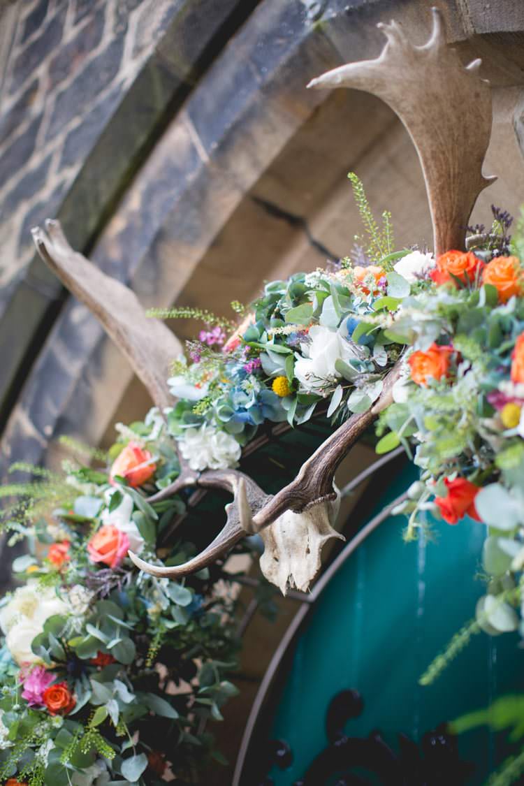 Flower Arch Church Antlers Family Farm Festival Wedding https://amylouphotography.co.uk/