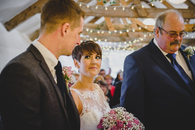 Dusky Pink Lace Fairy Lights Wedding http://www.abiriley.co.uk/