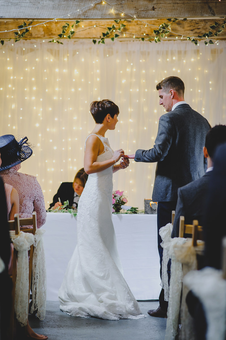 Light Curtain Backdrop Dusky Pink Lace Fairy Lights Wedding http://www.abiriley.co.uk/