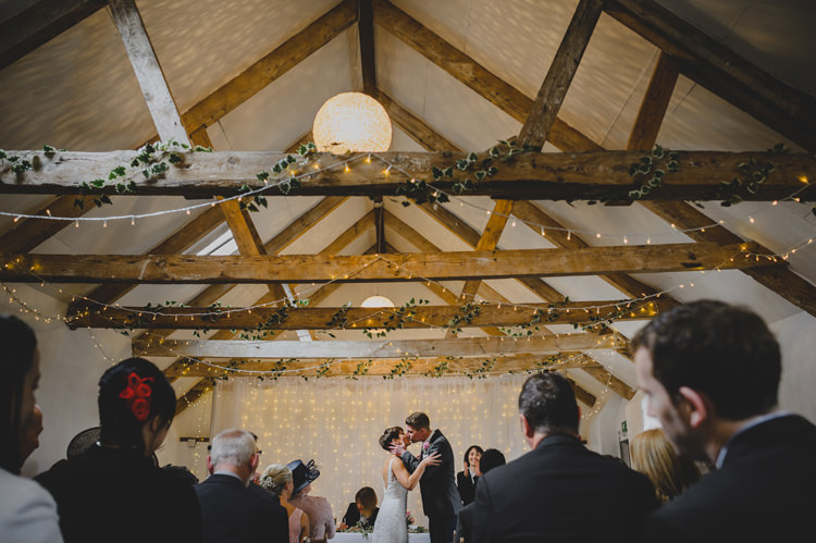 Dusky Pink Lace Fairy Lights Wedding http://www.abiriley.co.uk/