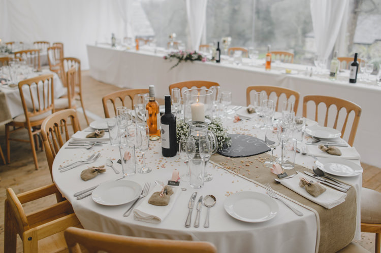 Dusky Pink Lace Fairy Lights Wedding http://www.abiriley.co.uk/