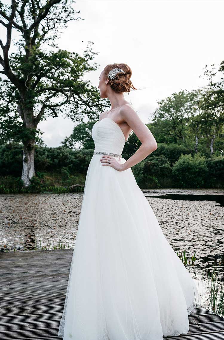 Stephanie Allin Bride Bridal Dress Gown Dotty Tulle Strapless Romantic Pretty Pink Wedding http://marcsmithphotography.com/
