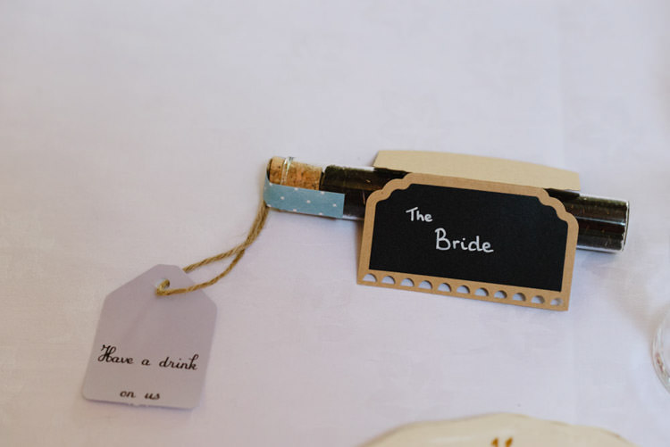 Drink Bottle Favours Vintage Country Fete Farm Wedding http://carolinehancox.co.uk/
