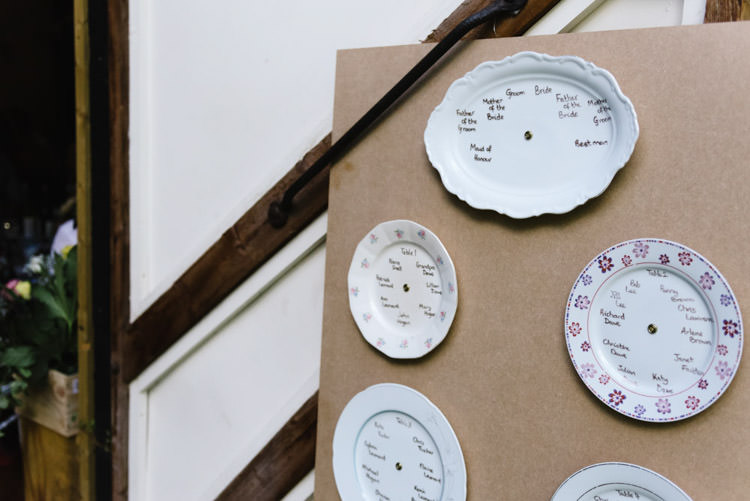 Plates Crockery Table Plan Seating Chart Vintage Country Fete Farm Wedding http://carolinehancox.co.uk/