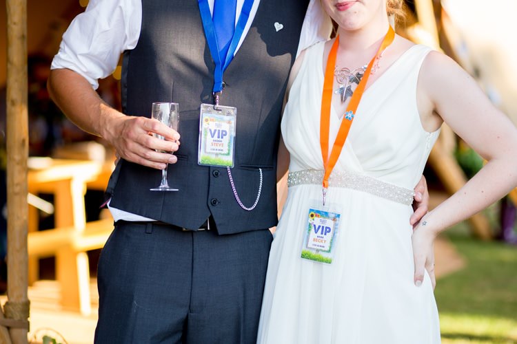 Lanyards Bride Groom Orange Blue Festival Fete Tipi Wedding http://www.lynseygracephotography.com/