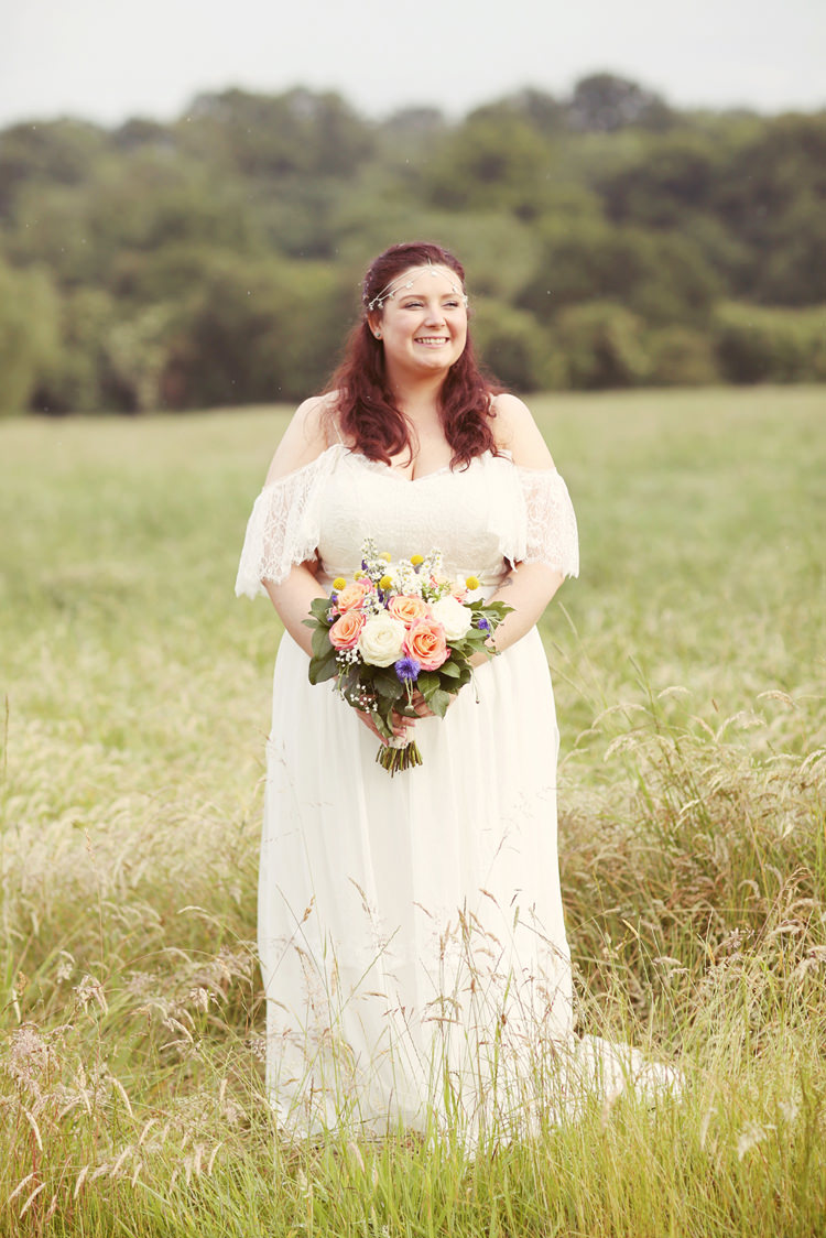 Grace Loves Lace Boho Bohemian Dress Gown Bride Bridal Off Shoulder Bardot Mismatched Fairground Woodland Wedding http://www.rebeccaweddingphotography.co.uk/