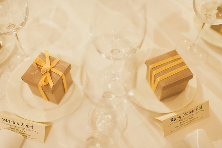 Favour Boxes Ribbon Pretty Summery Yellow Barn Wedding http://www.mattpenberthy.com/