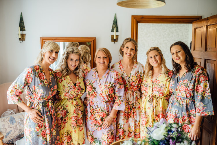 Dressing Gowns Floral Bride Bridesmaids Natural Mismatched Home Made Wedding http://www.mattbrownphotography.co.uk/