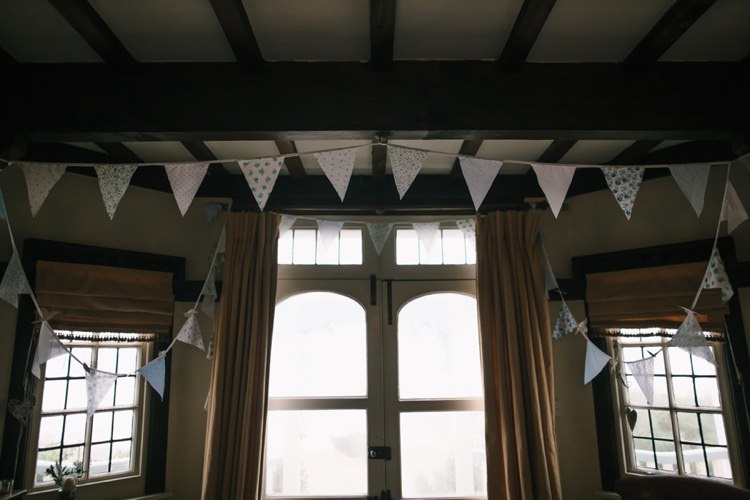 Bunting Indie Secret Seaside Wedding http://www.chrisbarberphotography.co.uk/ 