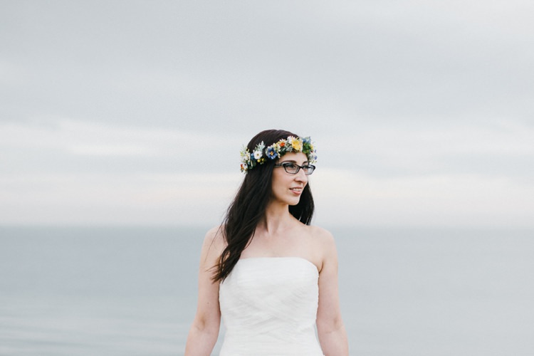 Flower Crown Glasses Bride Bridal Indie Secret Seaside Wedding http://www.chrisbarberphotography.co.uk/
