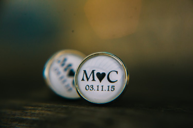 Personalised Cufflinks Groom Indie Secret Seaside Wedding http://www.chrisbarberphotography.co.uk/ 