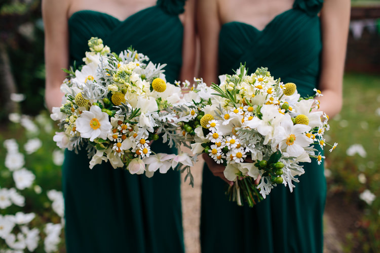 White Yellow Flowers Bouquets Daisy Billy Ball Home Made Yellow Country Garden Wedding http://kathrynedwardsphotography.com/