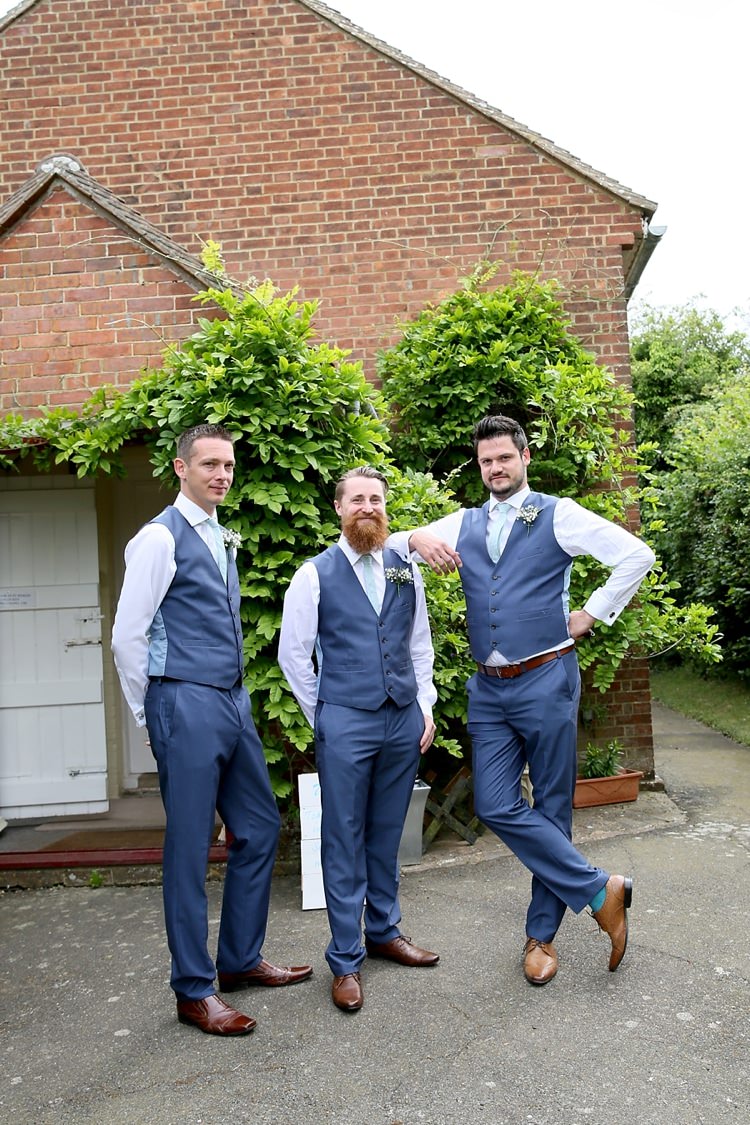 Waistcoat Groomsmen Sweet Pastel Village Hall Wedding http://www.helenstrongphotography.co.uk/