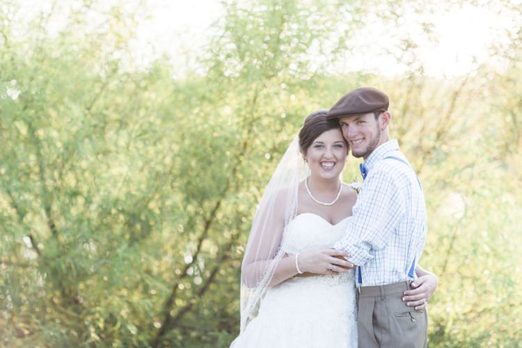 Bride Lace Sweetheart Bridal Gown Groom Royal Blue Rustic Country Barn Wedding in Tennessee https://www.sweetlyvintage.com/