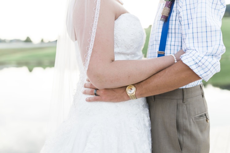 Bride Lace Sweetheart Bridal Gown Veil Groom Royal Blue Rustic Country Barn Wedding in Tennessee https://www.sweetlyvintage.com/