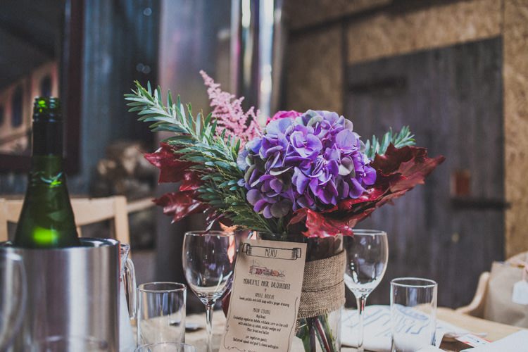 Flowers Jars Hessian Natural Beautiful Autumn Outdoor Wedding http://www.johnelphinstonestirling.com/