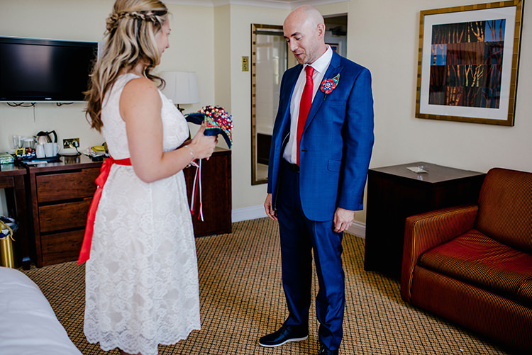 First Look Intimate Red Seaside Brighton Wedding http://www.jmcsweeneyphotography.co.uk/