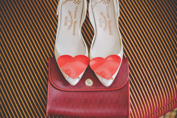 Melissa Red Heart Shoes Bride Bridal Intimate Red Seaside Brighton Wedding http://www.jmcsweeneyphotography.co.uk/
