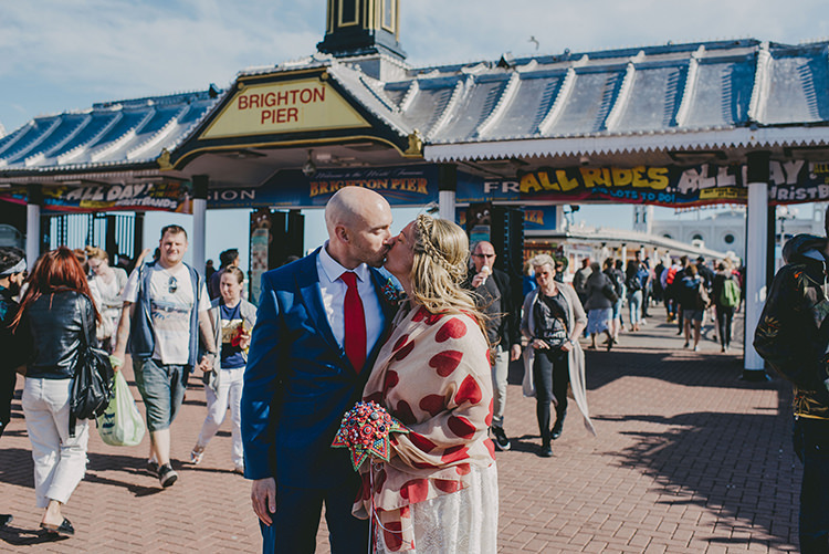 Intimate Red Seaside Brighton Wedding http://www.jmcsweeneyphotography.co.uk/