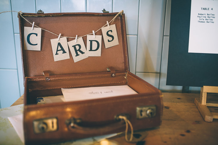 Card Suitcase Colourful Low Key London Wedding http://www.remaininlightphotography.com/