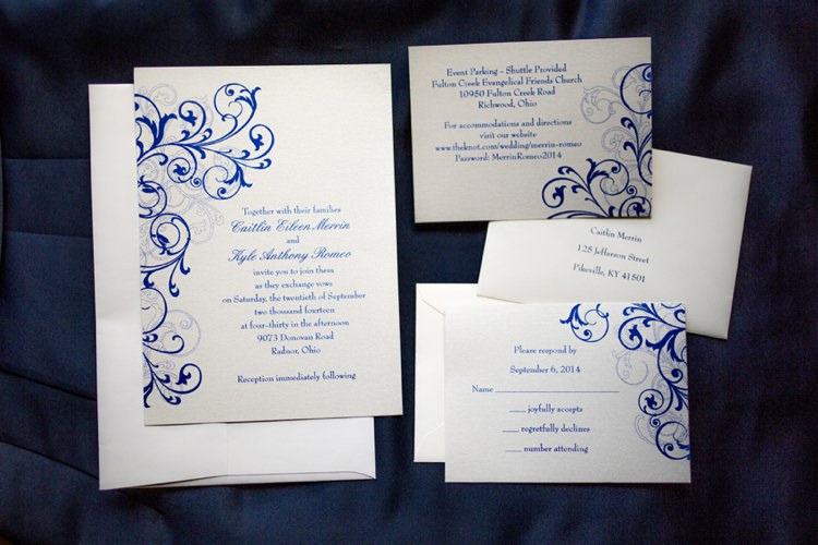 Navy Blue Stationery Invitation RSVP Card Country Farm Barn Wedding Ohio http://www.caseyclarkphotography.net/