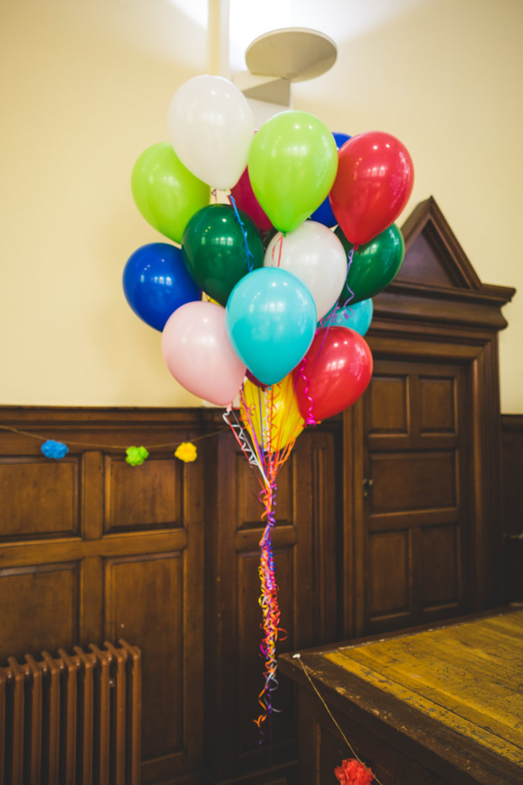 Multi Colour Balloons DIY Pink Gold Quirky Wedding http://photography34.co.uk/