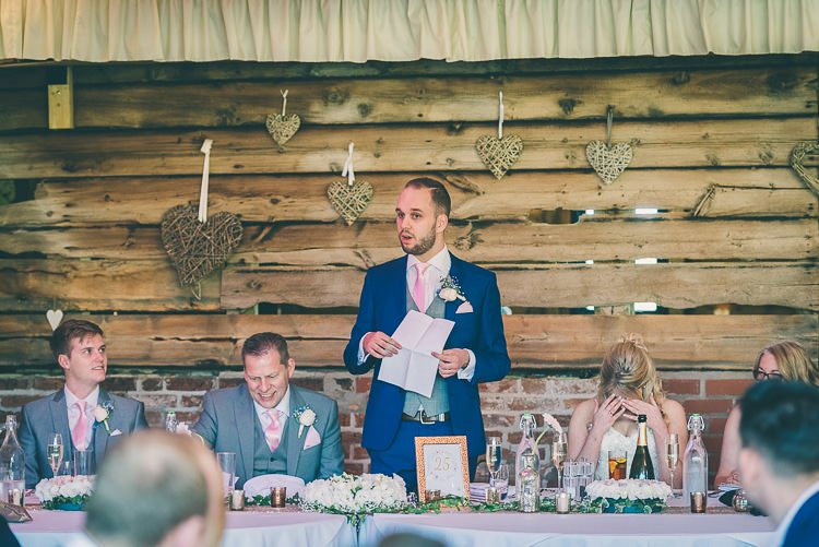 Blush Pink Rose Gold Barn Wedding http://www.robtarren.co.uk/