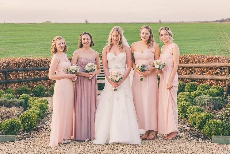 Long Bridesmaid Dresses Blush Pink Rose Gold Barn Wedding http://www.robtarren.co.uk/