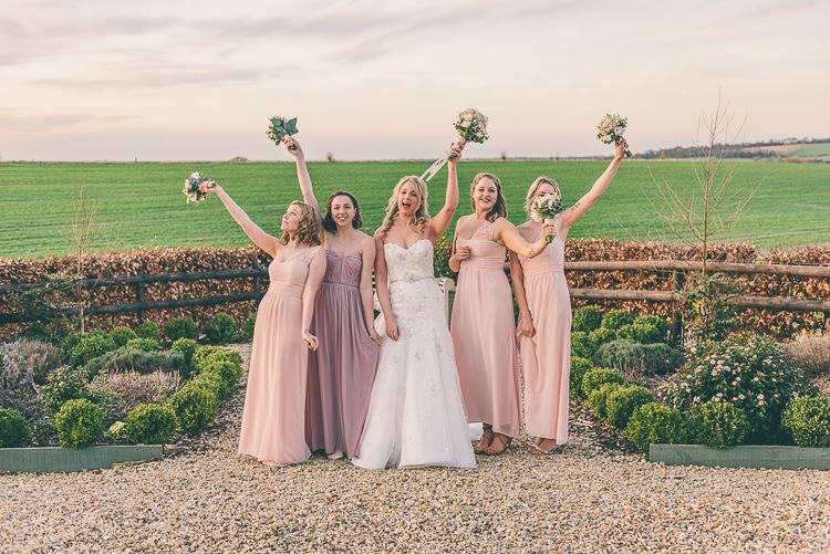 Long Bridesmaid Dresses Blush Pink Rose Gold Barn Wedding http://www.robtarren.co.uk/