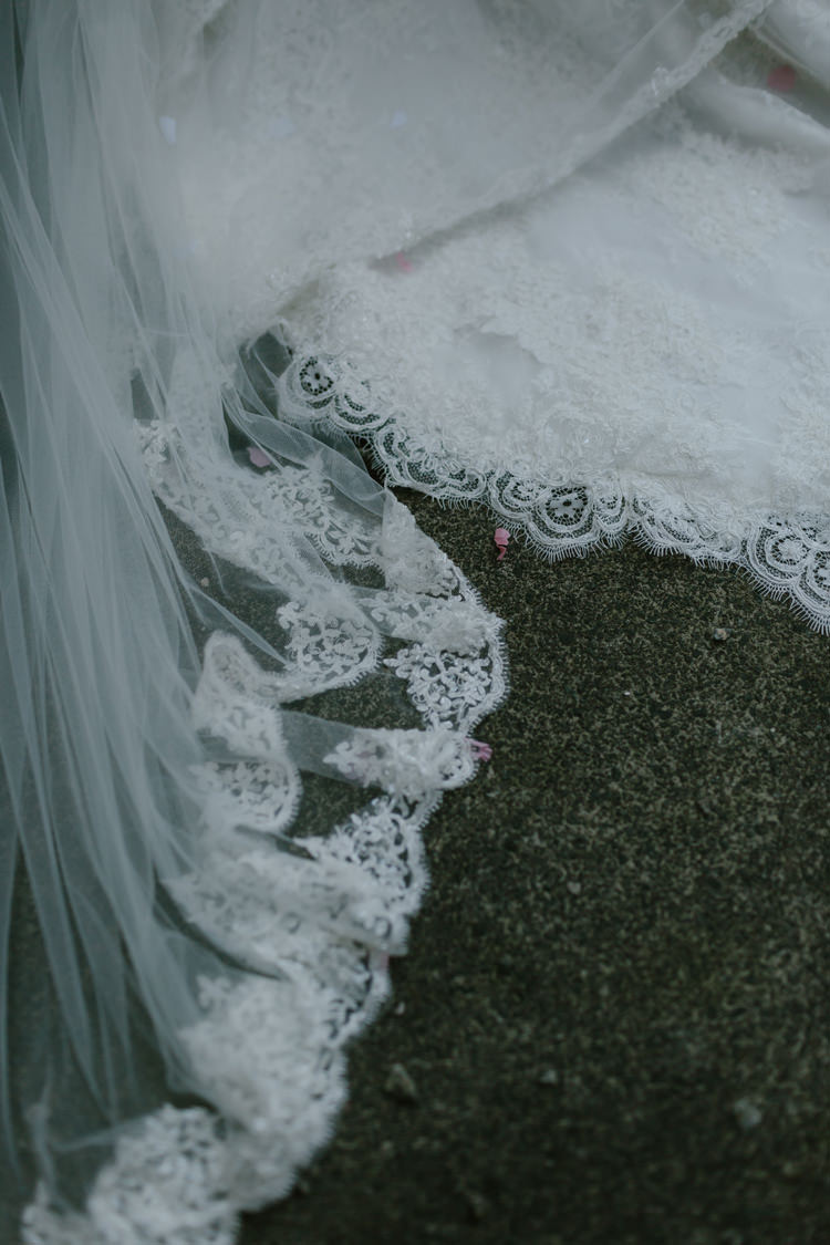 Lace Veil Bride Bridal Pastel Summer Marquee Country Estate Wedding http://www.rooftopmosaic.com/