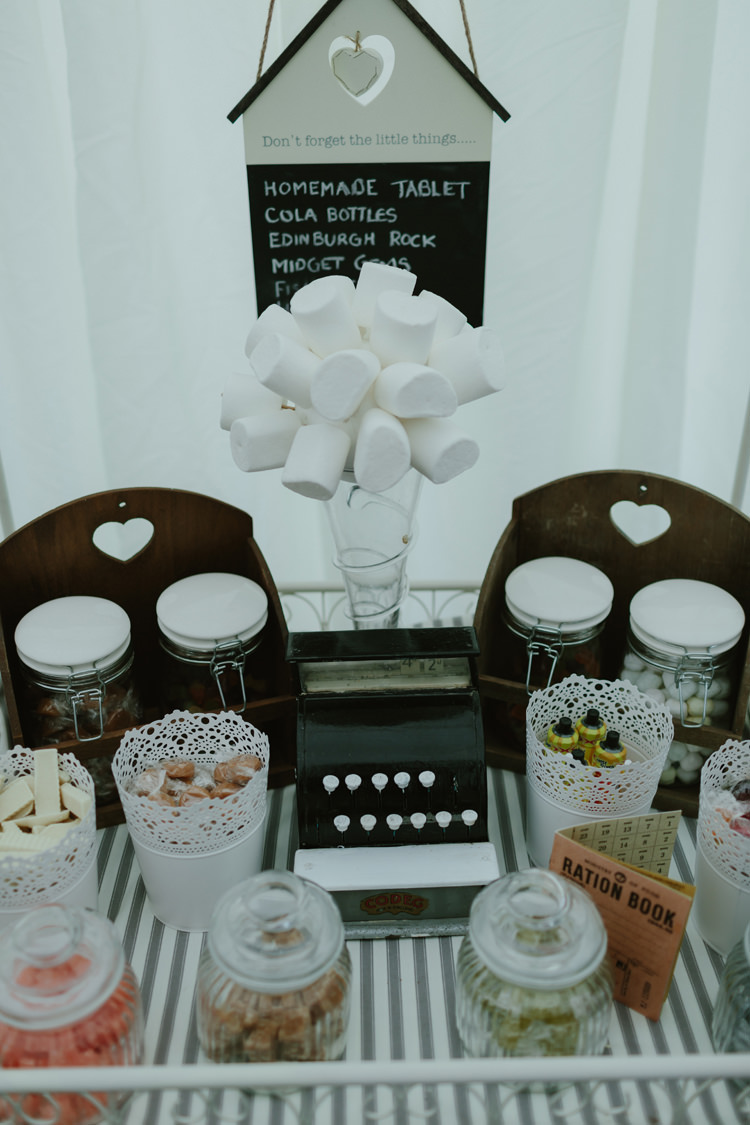 Sweets Sweetie Table Pastel Summer Marquee Country Estate Wedding http://www.rooftopmosaic.com/