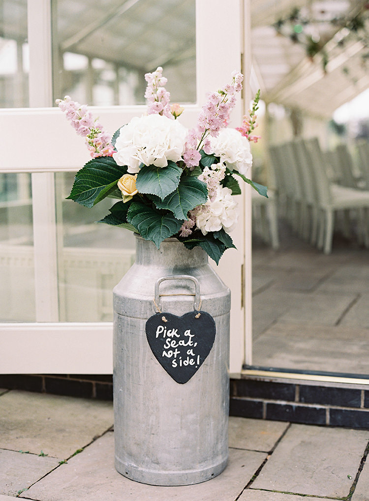 Urn Jug Metal Flowers Ceremony Hydrangea White Pretty Floral Wonderland DIY Wedding http://www.victoriaphippsphotography.co.uk/