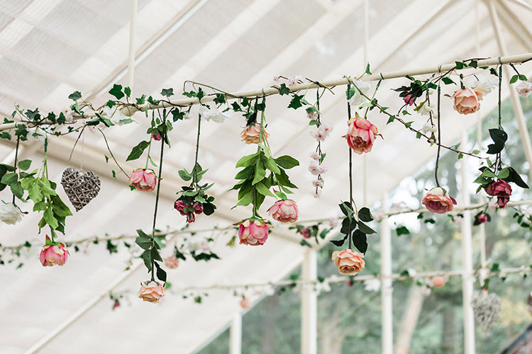 Haning Roses Flowers Decor Pretty Floral Wonderland DIY Wedding http://www.victoriaphippsphotography.co.uk/