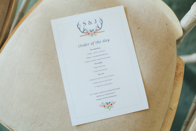Order Day Service Stationery Antler Flower Ethereal Forest Eclectic Fairytale Wedding http://www.caseyavenue.co.uk/