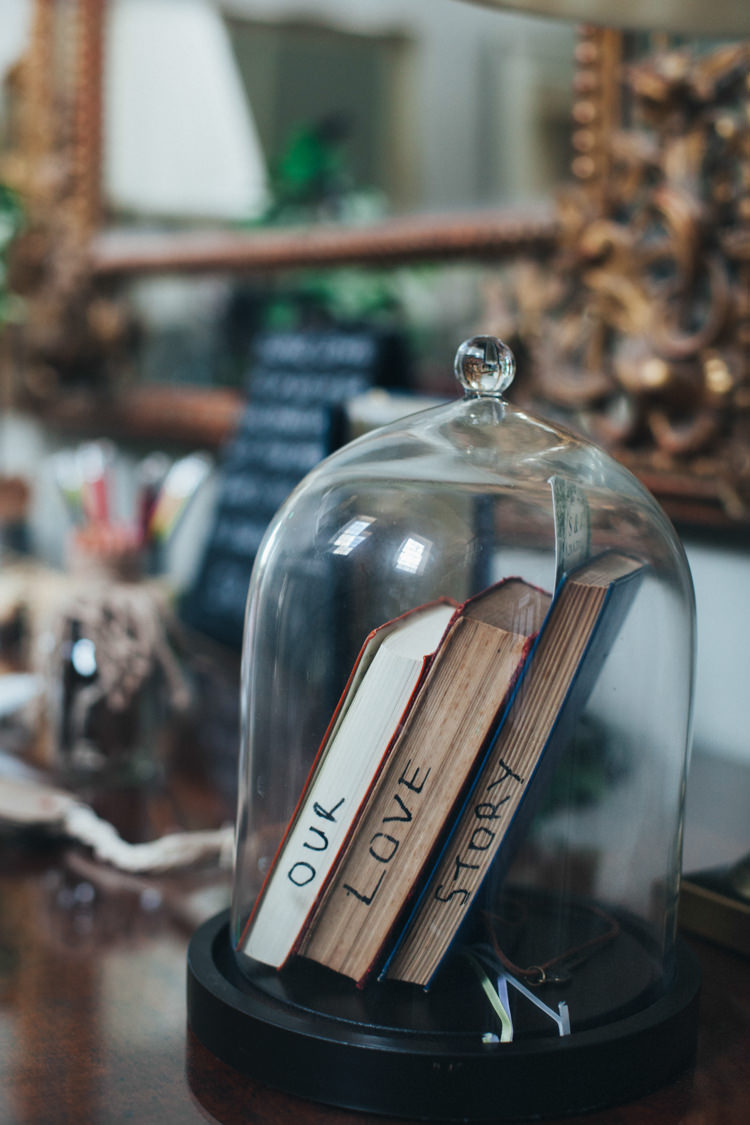 Bell Jar Books Decor Ethereal Forest Eclectic Fairytale Wedding http://www.caseyavenue.co.uk/
