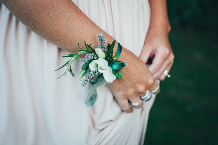Bridesmaid Wrist Corsage Ethereal Forest Eclectic Fairytale Wedding http://www.caseyavenue.co.uk/