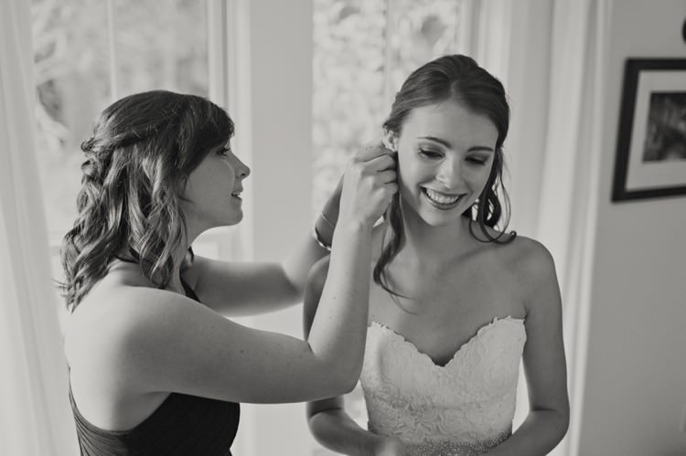 Bride Strapless Sweetheart Bridal Gown Loose Curls Hairstyle Preparations Elegant Classic Outdoor Wedding Washington http://www.courtneybowlden.com/