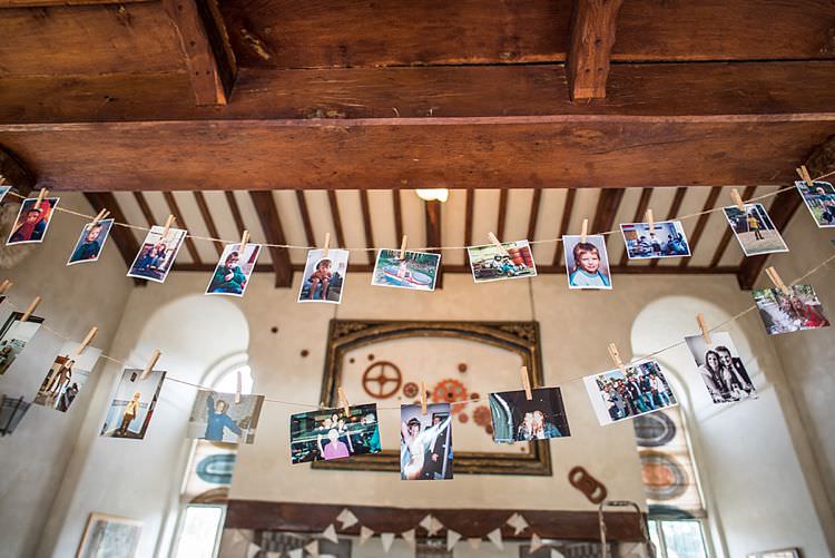 Hanging Photo Display Outdoor Festival Summer Wedding http://lighteningphotography.co.uk/