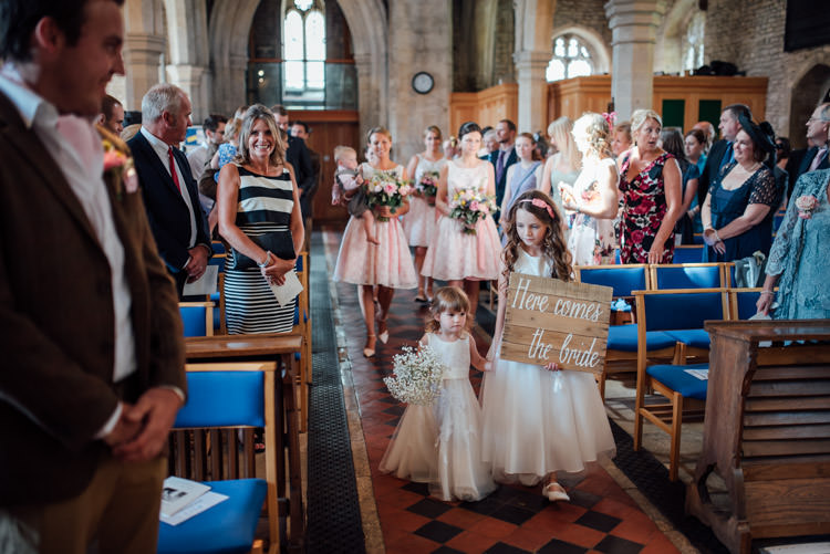 Here Comes The Bride Flower Girl Sign Quirky Rustic Hand Made Tipi Wedding http://www.mattbrownphotography.co.uk/