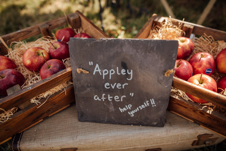 Apple Favours Crates Quirky Rustic Hand Made Tipi Wedding http://www.mattbrownphotography.co.uk/