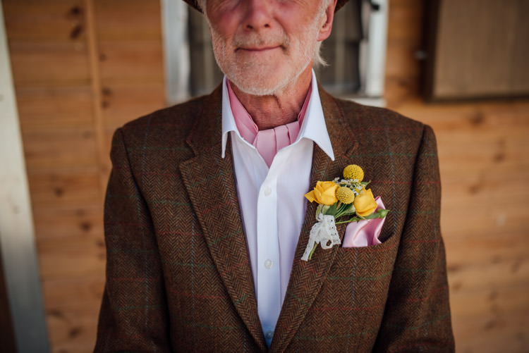 Billy Ball Yellow Rose Buttonhole Quirky Rustic Hand Made Tipi Wedding http://www.mattbrownphotography.co.uk/